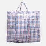 Сумка хозяйственная на молнии, 82 л, в клетку