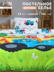 Постельное белье 1.5-спальное «Синий трактор. Ферма», поплин