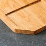 Доска для нарезки и подачи "Плот", 20 х 40 см, массив дуба