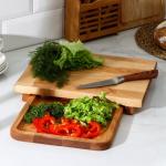 Доска разделочная Adelica, с выдвижным лотком, пропитана минеральным маслом, 30?24 см, лоток 22?22 см, дерево берёза