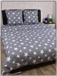 Постельное белье Шуйская бязь Звезды на сером 9955-2