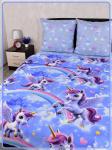 Детское постельное белье поплин артдизайн Единорожки