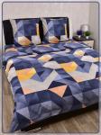Постельное белье Шуйская бязь Абстракция синяя 20781-1