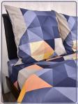Постельное белье Шуйская бязь Абстракция синяя 20781-1