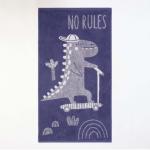 Полотенце детское махровое «Этель» No rules, 50?90 см, хлопок 100%, синее