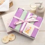 Махровые полотенца «Этель» Summer, 30?30 см - 5 шт., хлопок 100%