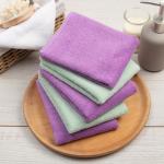 Махровые полотенца «Этель» Summer, 30?30 см - 5 шт., хлопок 100%