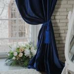 Штора портьерная «Этель», 230?270 см, ренессанс глубокий океан