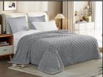 Плед 'Амели' 180х200, велсофт, 100% полиэстер, 'Серые ромбы'