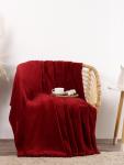 Плед «Этель», 180?200 см, корал-флис, бордовый