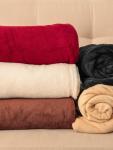 Плед «Этель», 180?200 см, корал-флис, бордовый