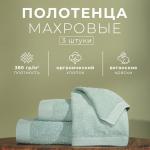Набор махровых полотенец LoveLife Natural mint, 3 шт.: 70?130.50?80.30?50 см, хлопок 100%