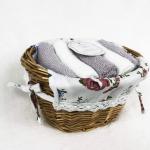 Комплект махровых полотенец Sofi De Marko «Грэй», размер 30?30 см, 5 шт., цвет фиолетовый