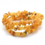 Браслет из янтаря обкатанного цв.медовый, 18см