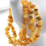 Браслет из янтаря обкатанного цв.медовый, 18см