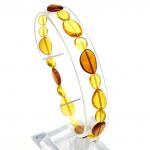 Браслет из янтаря галтовка 7*10мм цв.светло-коньячный