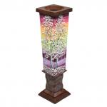 Ваза декоративная 270мм из камня лемезит "Зимний пейзаж"