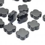 Бусина Клевер черный из мориона 11мм, 1 шт