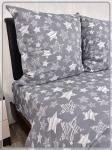 Постельное белье Шуйская бязь Звезды на сером 9050-1