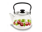 Чайник сферич. с мет.р. 42104-122/6- У4-3,0л (белая) Вишневый сад