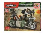 349305 Конструктор солдат на мотоцикле С КОЛЯСКОЙ, 80 дет. Город мастеров в кор.2*48шт