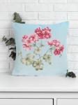 Английский сад Герань голубой фон Наволочка 45х45 см 2109048