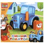 369978 Конструктор большие кубики: СИНИЙ ТРАКТОР с кубиком, 5 дет. Город мастеров в кор.48шт