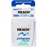 REACH Зубная нить пропитанная воском с мятным вкусом 50м