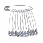 Булавки английские, 54 мм, 10 шт, цвет серебристый