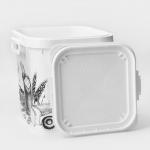 Ёмкость для муки и сахара Альтернатива, 25 л, с декором, пластик, белая, крышка МИКС