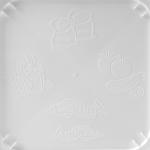 Ёмкость для муки и сахара Альтернатива, 25 л, с декором, пластик, белая, крышка МИКС