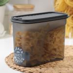 Ёмкость для сыпучих продуктов IDEA «Бест», 1.5 л, 9.5?19?14 см, пластик, серая