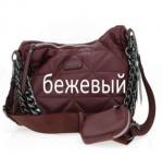 TG258-04 Сумка женская, иск.кожа/текстиль, бежевый