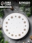 Блюдо новогоднее «Снежная сказка», d=27.3 см, ручная работа