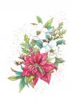 "ФРЕЯ" RPSA-0063 "Сказочная пуансеттия" Скетч для раскраш. акварельными карандашами 29.7 х 21 см 1 л.