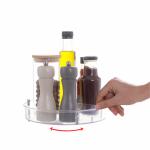 Одноярусная вращающаяся полка для специй (прозрачный). Размер: D23х4,5 смМатериал: акрил.