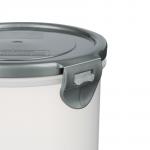 Контейнер герметичный для СВЧ с защелками, круглый, 0,7л, D-12см, H-11,5см, пластик