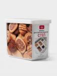 Ёмкость для хранения сыпучих продуктов IDEA «Степ», 1.7 л, 16?10?14 см, пластик, крышка белая
