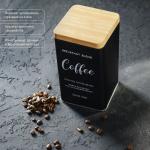 Банка для сыпучих «Сайнс», 18?10 см, жесть, чёрная