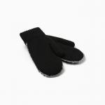 Варежки вязаные женские MINAKU, чёрные, размер 22 см