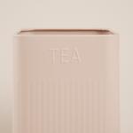 Банка для сыпучих «Сан-Лоренцо», 10?13 см, с бамбуковой крышкой, сталь, розовая