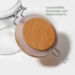 Банка для сыпучих BellaTenero «Эко», 950 мл, 10?15 см, с бугельным замком, стекло, прозрачная