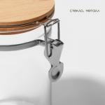 Банка для сыпучих BellaTenero «Эко», 950 мл, 10?15 см, с бугельным замком, стекло, прозрачная