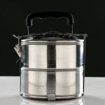 Ланч бокс TAKE IT EASY. 1.4 л. 13.3?17.5 см, с отделениями для еды, с ручкой, нержавеющая сталь