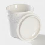 Банка для сыпучих Magistro Rodos, 600 мл, 12.5?15.4 см, фарфор, белая