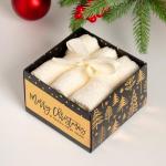 Набор махровых полотенец Merry Christmas 30?30 см - 3 шт., хлопок 340 г/м?