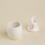 Банка для сыпучих SL Home «Лесные кролики», 220 мл, 7.5?16 см, фарфор, белая