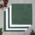 Набор махровых полотенец Этель «Лесные жители» 30?30 см - 5 шт., 100% хл, 340 г/м?