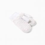 Варежки вязаные женские MINAKU, белые, размер 24 см