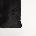 Перчатки женские из натуральной кожи, размер M, с утеплителем, чёрные